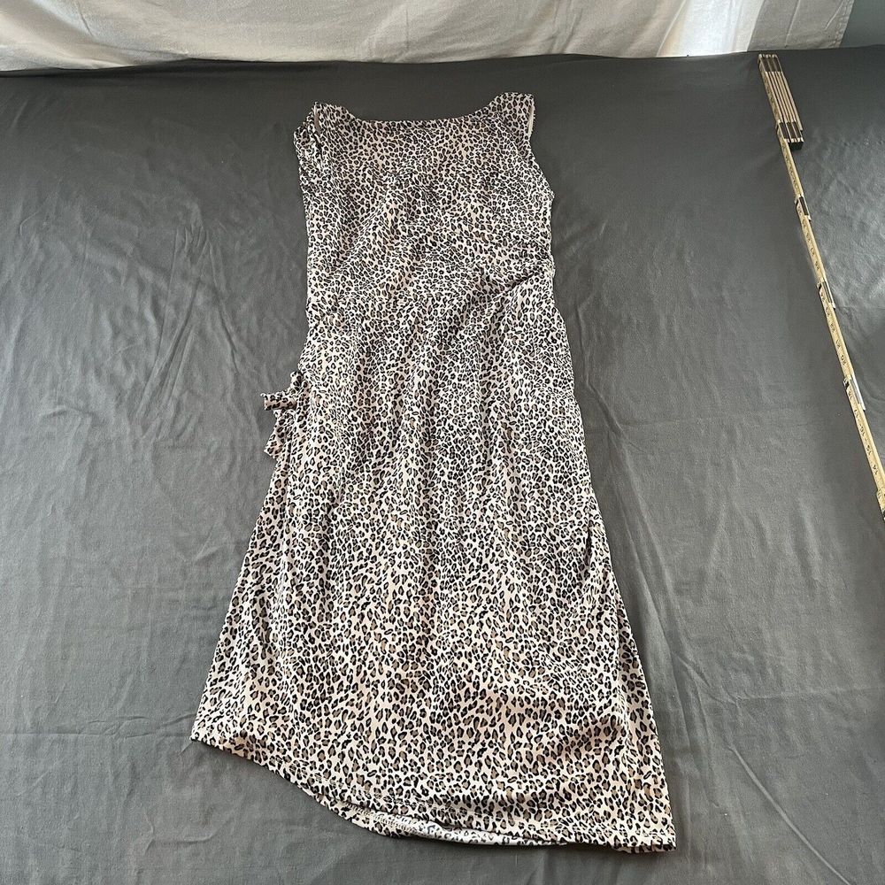 Betsey Johnson Leopard Cheetah Print Ruched Bodycon Dress - Picture 7 of 9